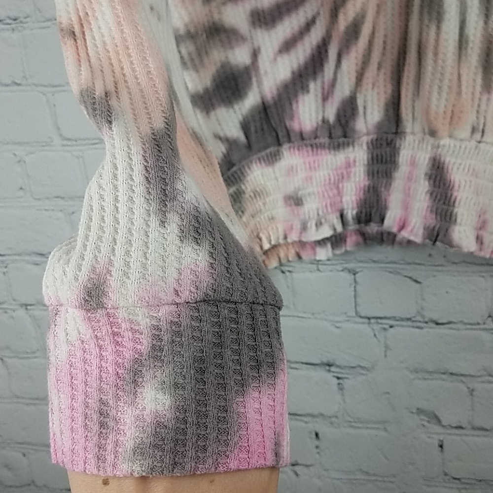 Vanilla Star Tie Dye Waffle Knit Top - Picture 2 of 8